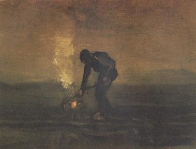 Vincent Van Gogh Peasant Burning Weeds (nn04) France oil painting art